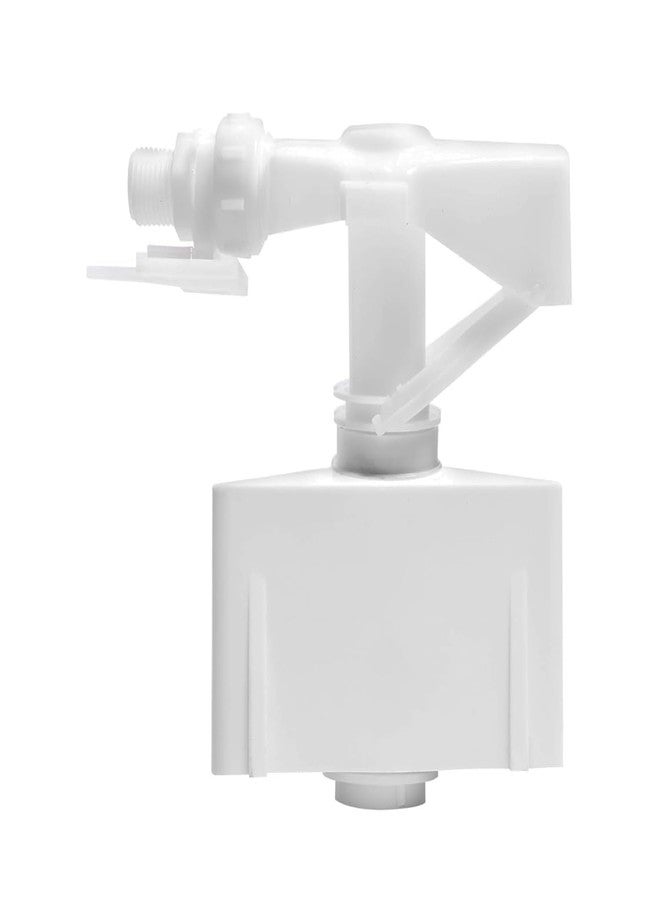 Ausam صمام تعبئة خزان المرحاض المخفي المصنوع من البلاستيك مع طقم تركيب ذراع خزان التدفق | تجهيزات حمام متينة | ملحقات أدوات المرحاض للاستخدام السكني والتجاري (أبيض) - Image 1